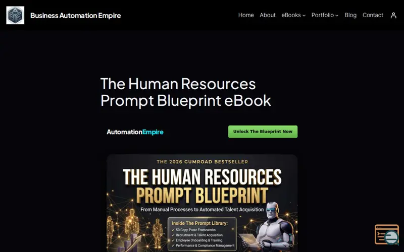 Screenshot of The Human Resources Prompt Blueprint 