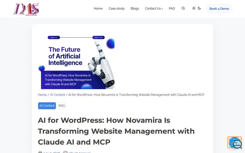 Screenshot of digitalaiseo.com