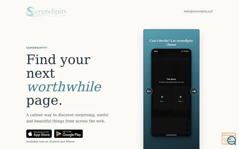Screenshot of Serendipity