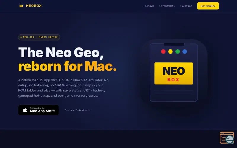 Screenshot of NeoBox — Neo Geo, reborn for Mac