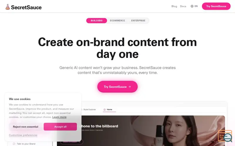 Screenshot of SecretSauce, a launch using Stytch