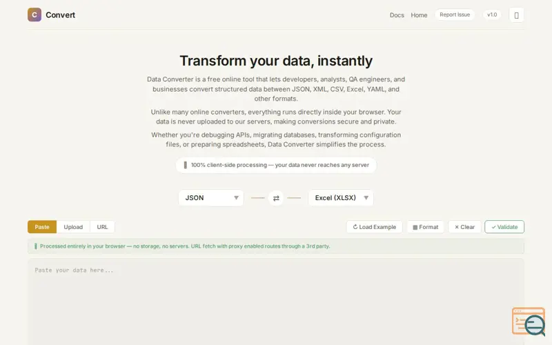 Screenshot of Data Converter