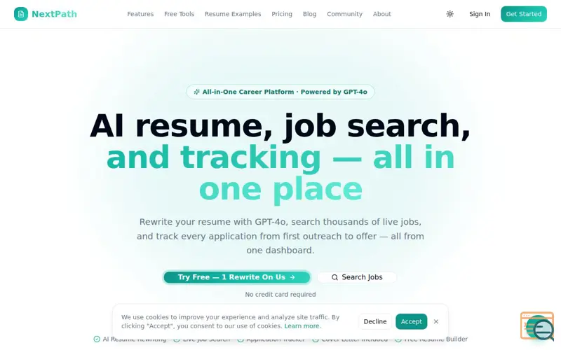 Screenshot of NextPath