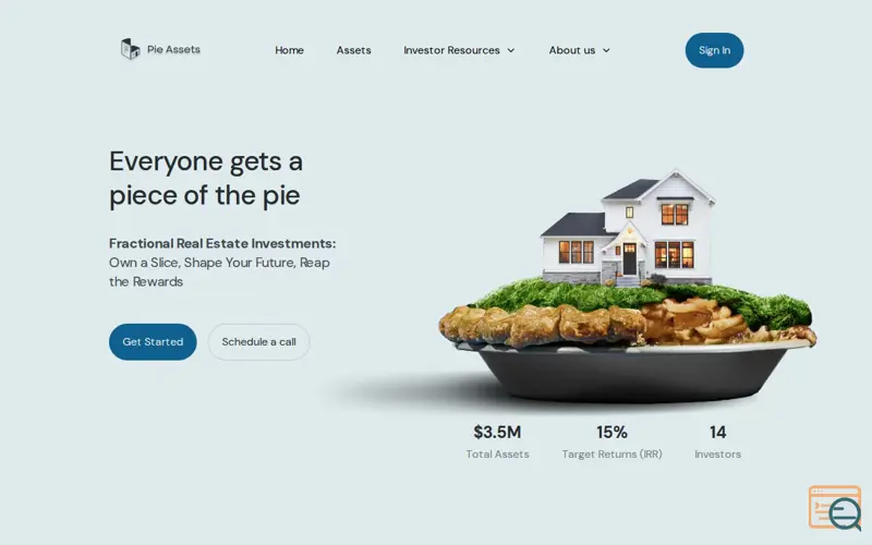 Screenshot of Pie Assets