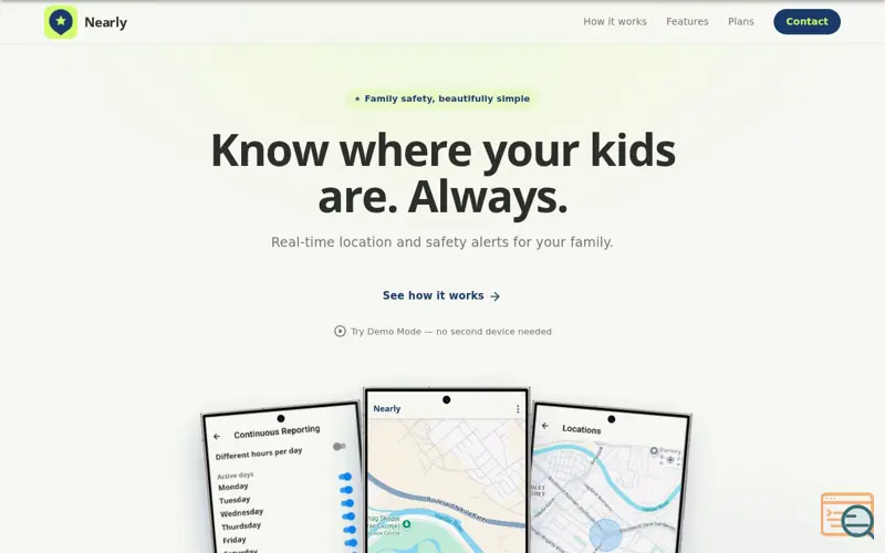 Screenshot of Nearly