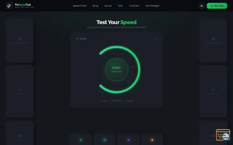 Screenshot of Pix Speed Test