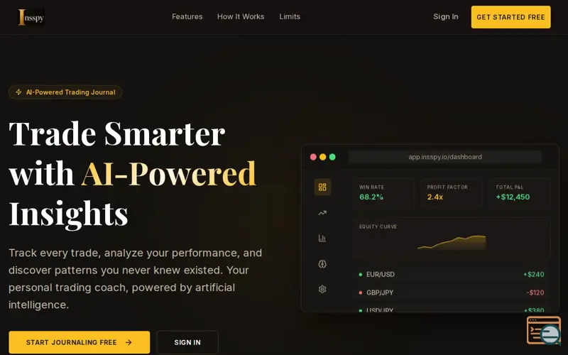 Screenshot of Insspy — Premium Trading Journal
