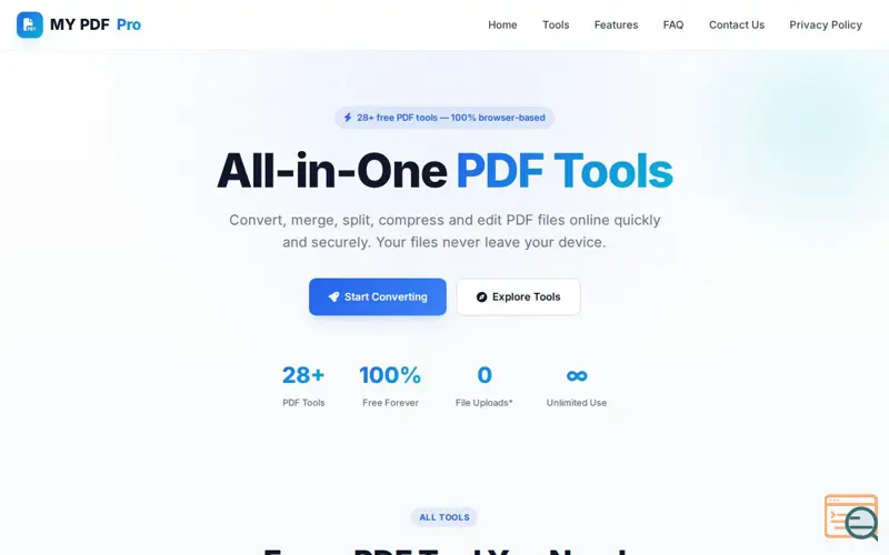 Screenshot of MYPDFPro — All