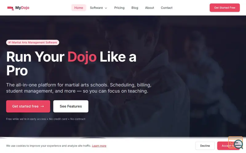 Screenshot of MyDojo Software