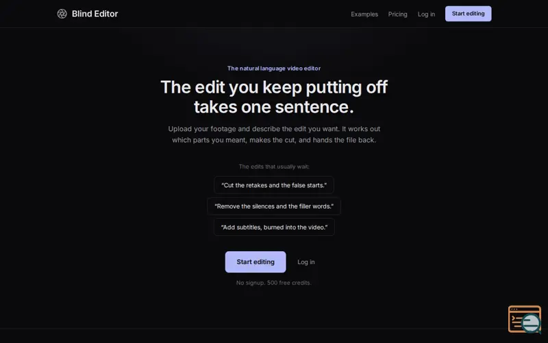 Screenshot of Blind Editor