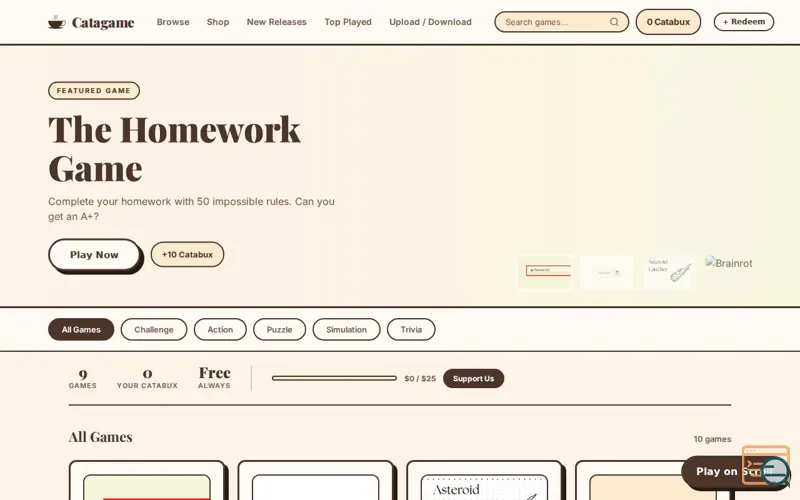 Screenshot of Catagame