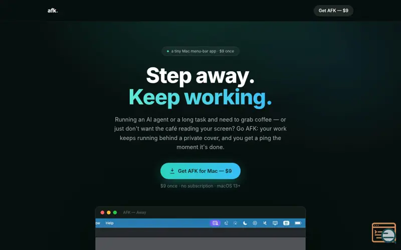 Screenshot of AFK