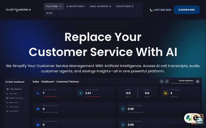 Screenshot of Customer 2 AI