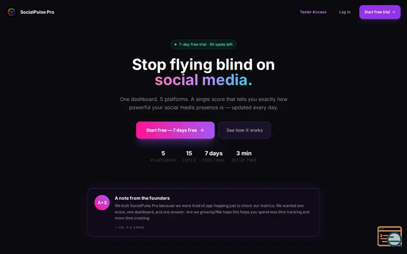 Screenshot of SocialPulse Pro