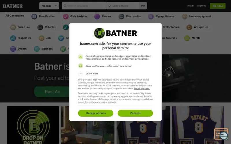 Screenshot of Batner