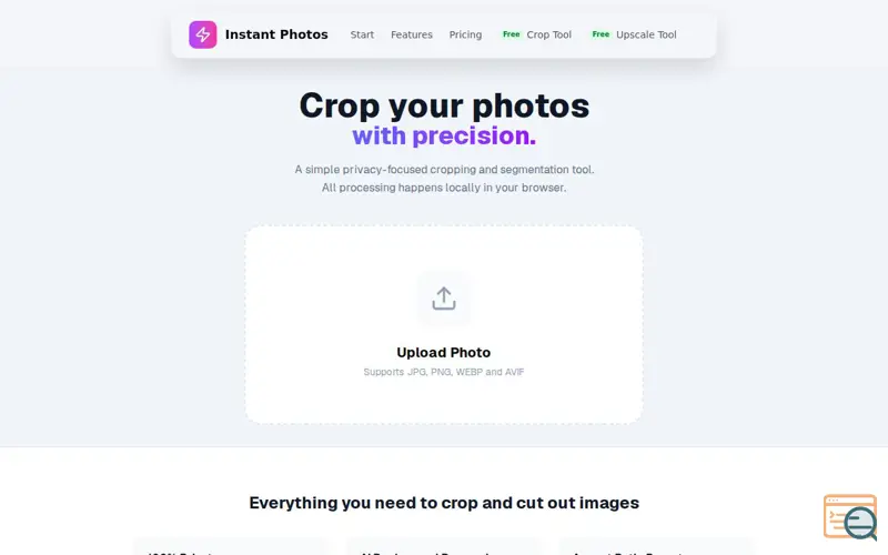 Screenshot of Free Photo Crop Tool