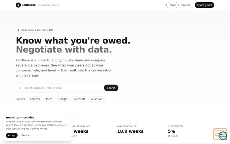 Screenshot of ExitBase