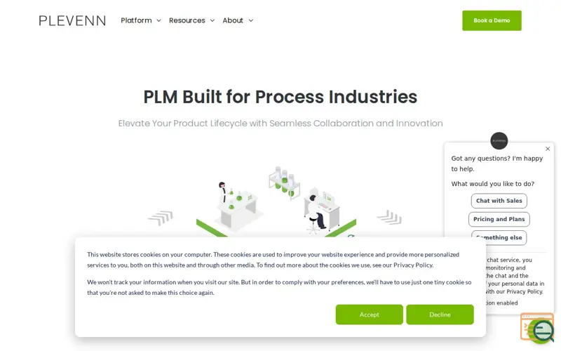Screenshot of PLEVENN PLM Platform