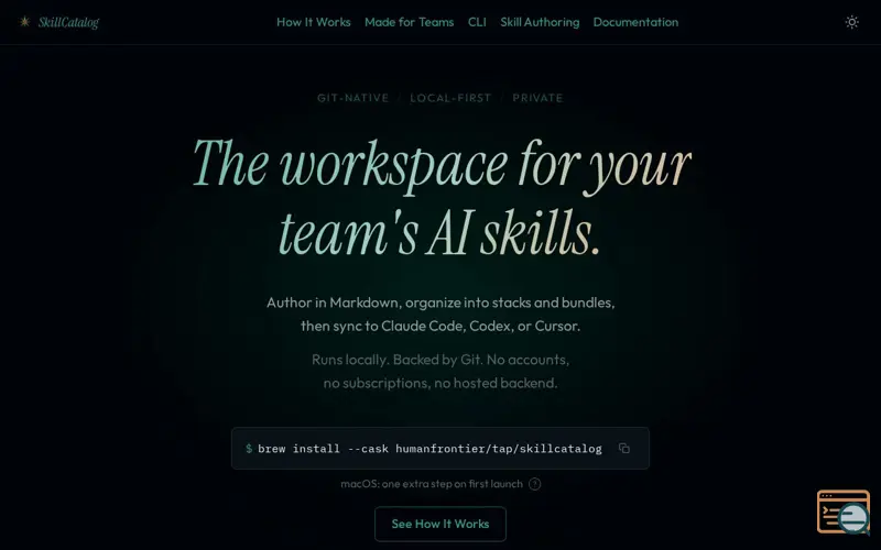 Screenshot of Skillcatalog