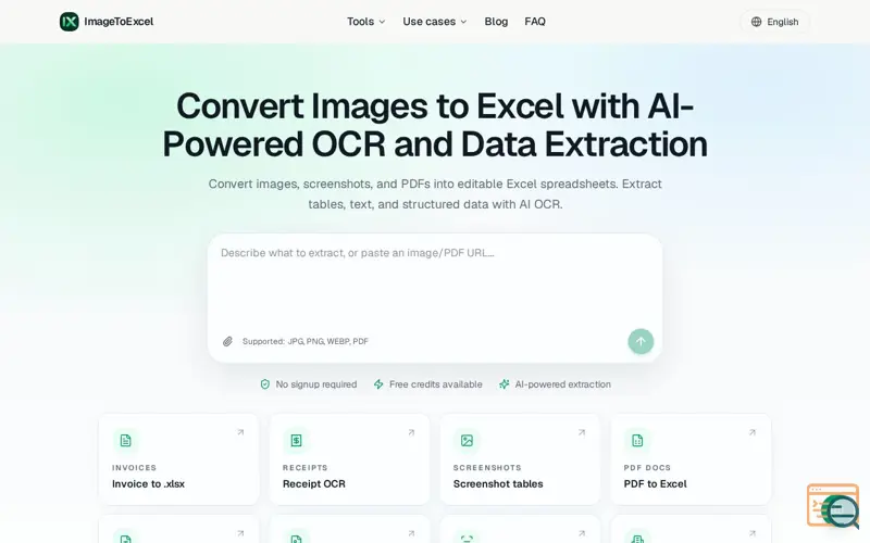 Screenshot of ImageToExcel