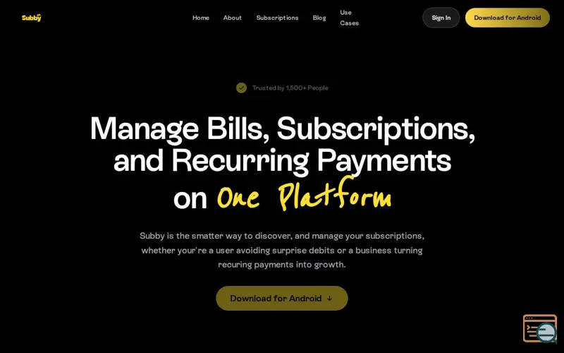 Screenshot of Subby