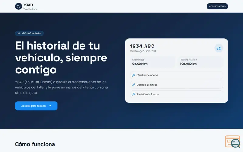Screenshot of YCAR — Your Car History