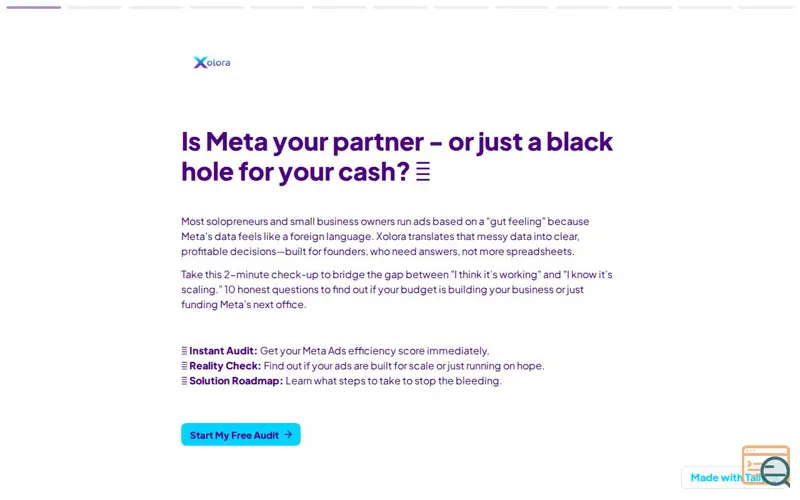Screenshot of Free 2 Minutes Meta Ads Audit