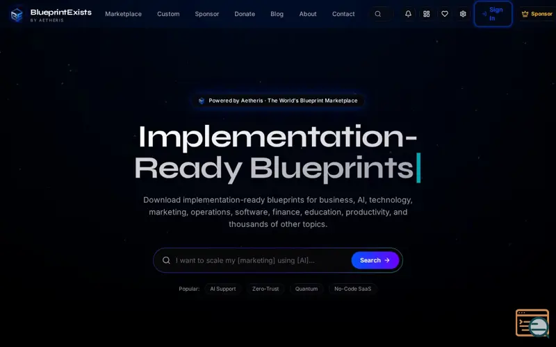 Screenshot of Blueprints