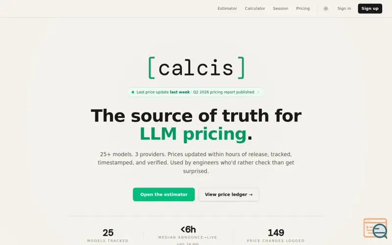 Screenshot of Calcis