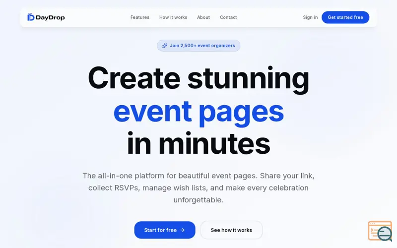 Screenshot of DayDrop
