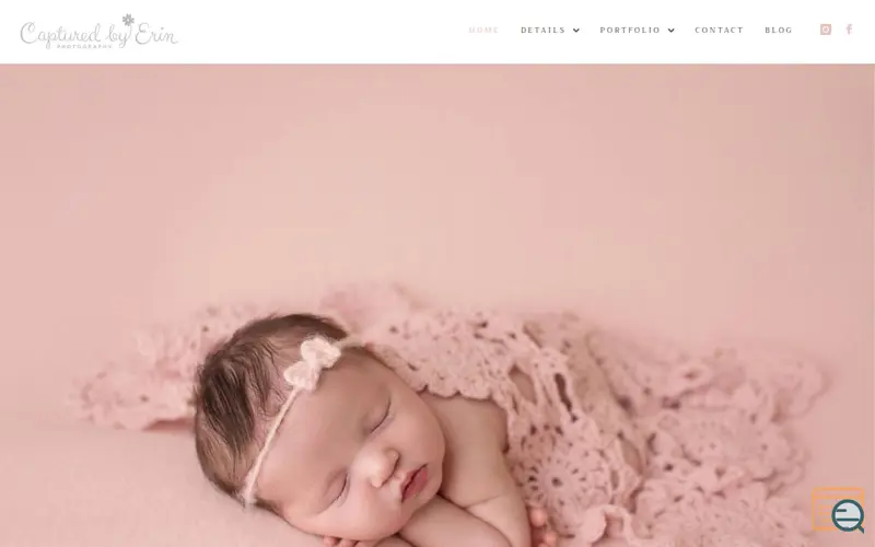 Screenshot of Captured By Erin Photography
