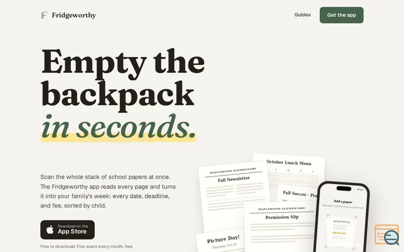 Screenshot of Fridgeworthy