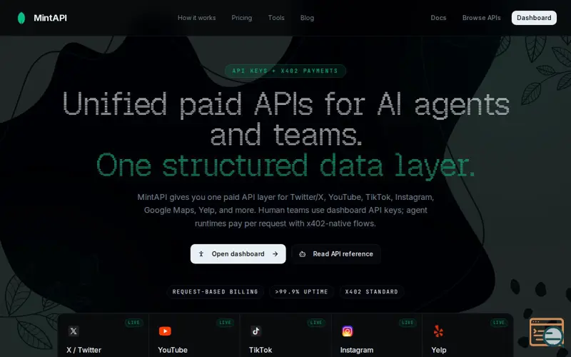Screenshot of MintAPI
