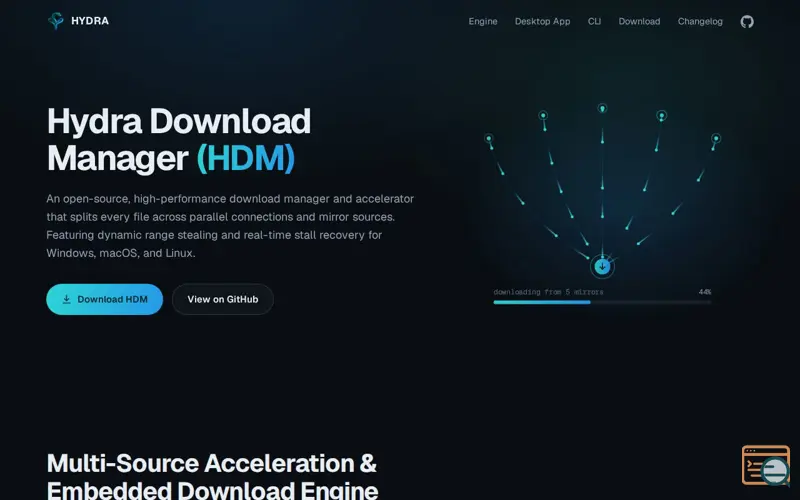 Screenshot of Hydra download manager