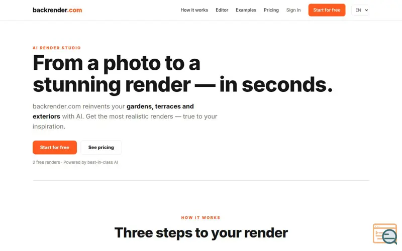 Screenshot of backrender.com