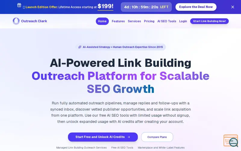 Screenshot of Automated Backlink Outreach