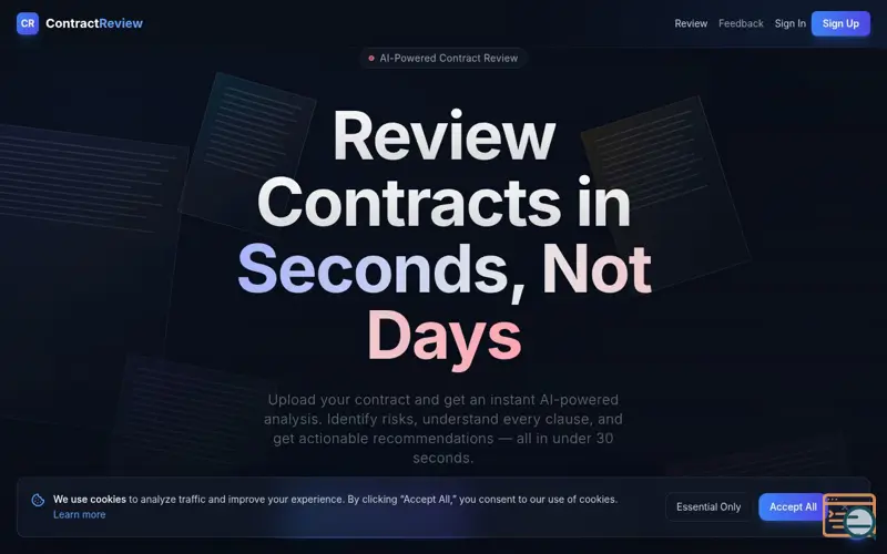 Screenshot of ContractReview