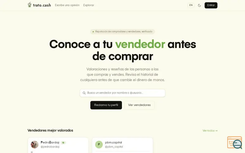 Screenshot of trato.cash