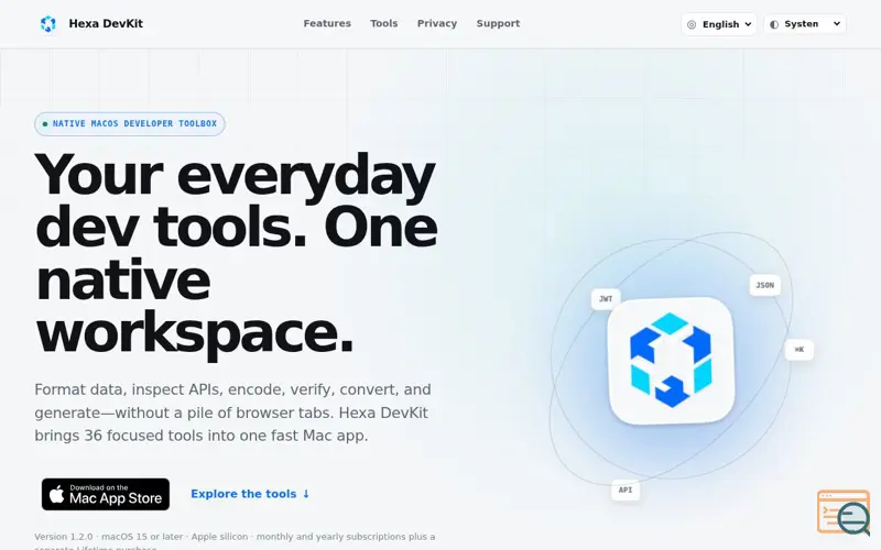 Screenshot of Hexa DevKit