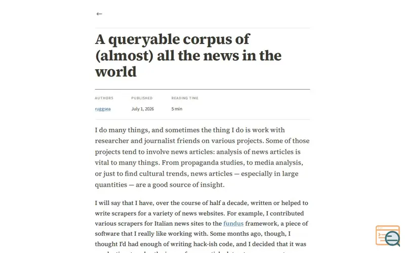 Screenshot of Infini-News