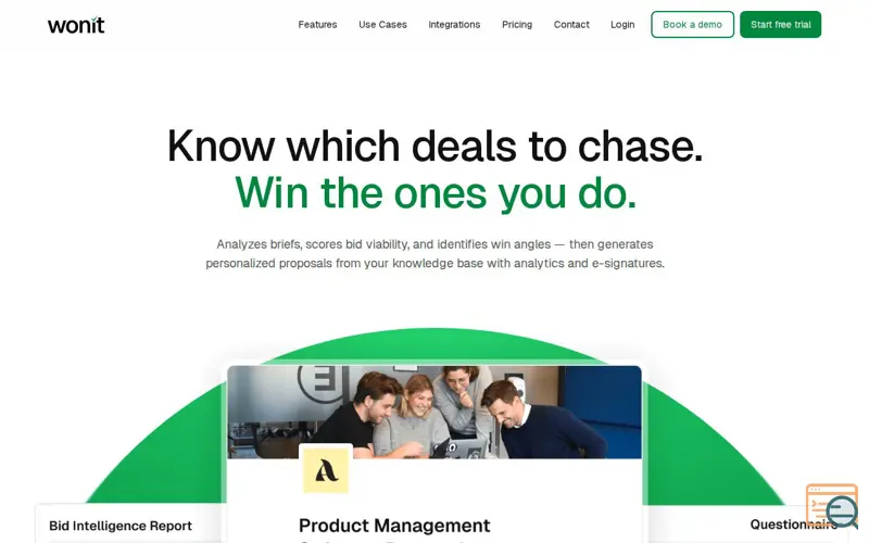 Screenshot of Wonit