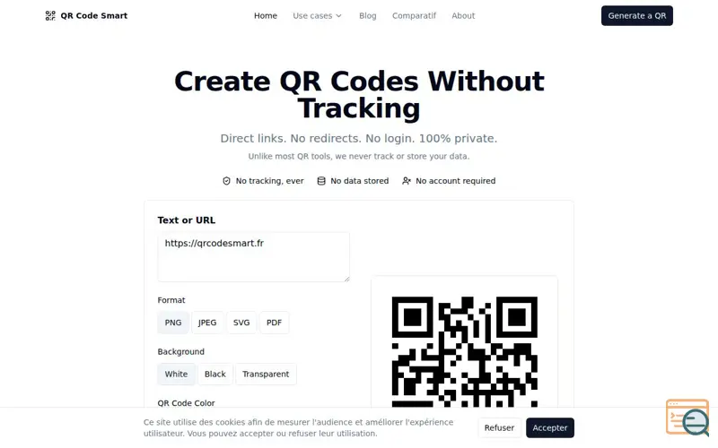 Screenshot of QR Code Smart