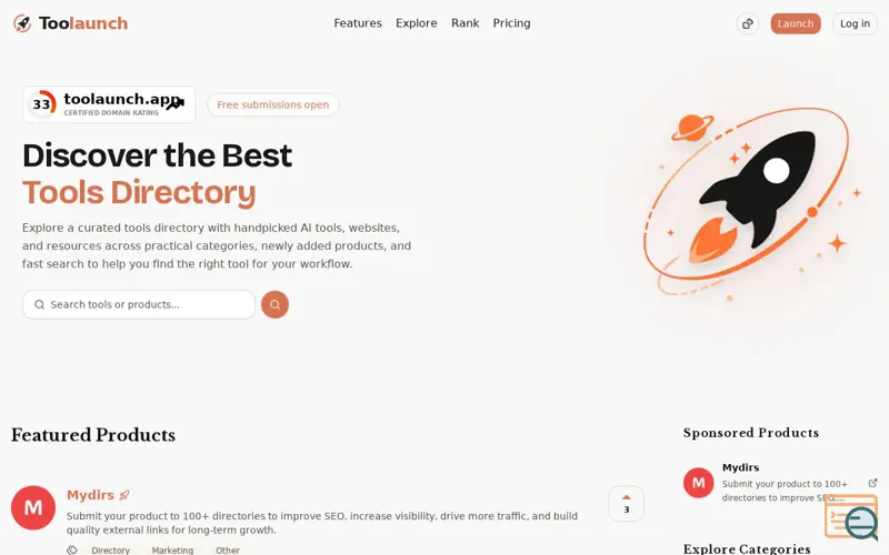 Screenshot of Toolaunch