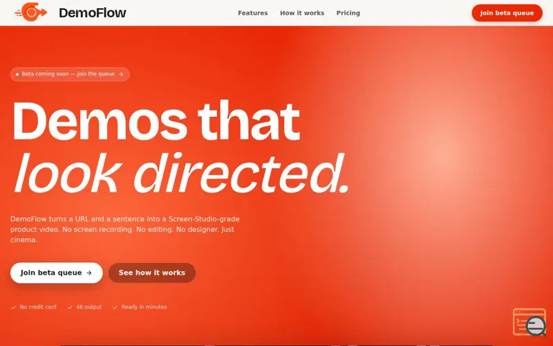 Screenshot of Demoflow