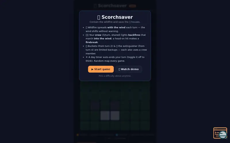 Screenshot of Scorchsaver