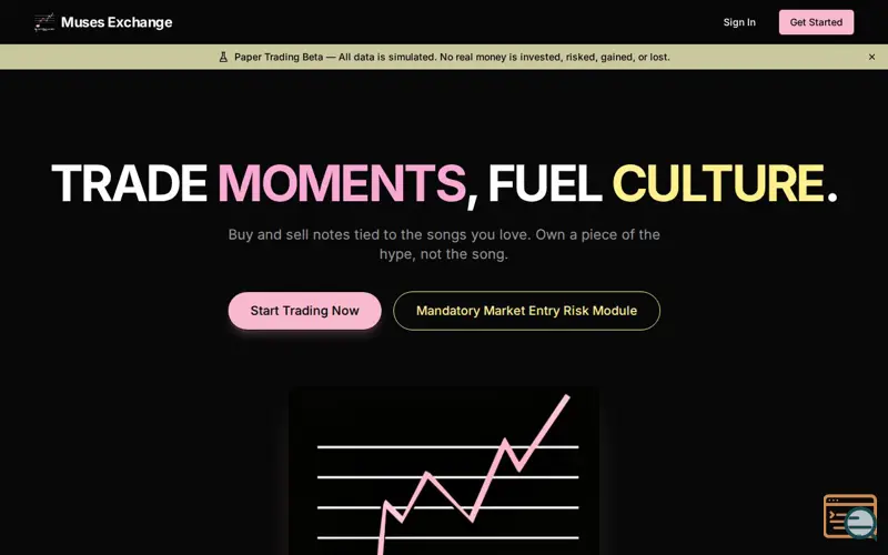 Screenshot of Muses Exchange