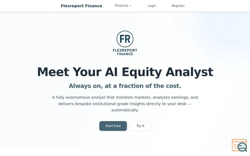 Screenshot of Meet Your Personal AI Equity Analyst