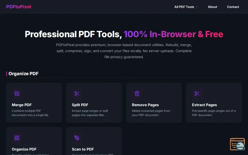Screenshot of PDFtoPixel