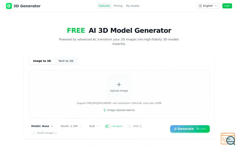 Screenshot of AI 3D Model Generator - 3D Generator