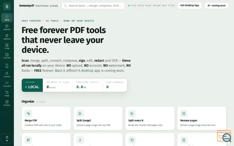 Screenshot of hamarapdf  Free PDF Tools on your Device